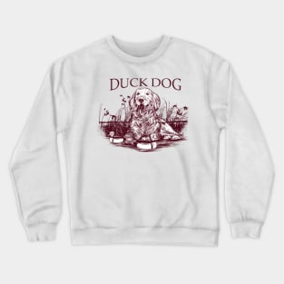 Dog with swimming ducks "Duck Dog" Crewneck Sweatshirt